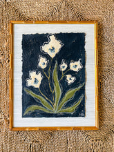 Load image into Gallery viewer, Paper Flowers V, Original Artwork by Kendal Blanchard, Southern artist, Southern art, Flower art, Botanical art, Textured art, Collaged art, Classic artwork, Timeless art, Blue and white artwork, Foliage artwork, Traditional artwork, Original artwork, Traditional home artwork, Painted flowers, Botanicals Florals, Floral artwork, Coastal artwork