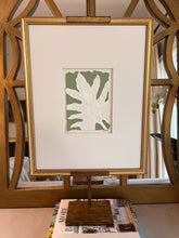 Load image into Gallery viewer, Split leaf in Green II, Original Artwork by Kendal Blanchard, Southern artist, Southern art, Flower art, Botanical art, Textured art, Collaged art, Classic artwork, Timeless art, Blue and white artwork, Foliage artwork, Traditional artwork, Original artwork, Traditional home artwork, Painted flowers, Botanicals Florals, Floral artwork, Coastal artwork