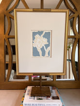 Load image into Gallery viewer, Tulip in Blue II, Original Artwork by Kendal Blanchard, Southern artist, Southern art, Flower art, Botanical art, Textured art, Collaged art, Classic artwork, Timeless art, Blue and white artwork, Foliage artwork, Traditional artwork, Original artwork, Traditional home artwork, Painted flowers, Botanicals Florals, Floral artwork, Coastal artwork