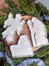 Load image into Gallery viewer, Nativity Figures, Original Artwork by Kendal Blanchard, Southern artist, Southern art, Flower art, Botanical art, Textured art, Collaged art, Classic artwork, Timeless art, Blue and white artwork, Foliage artwork, Traditional artwork, Original artwork, Traditional home artwork, Painted flowers, Botanicals Florals, Floral artwork, Coastal artwork