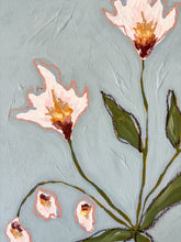 Load image into Gallery viewer, Wild Flowers VII, Original Artwork by Kendal Blanchard, Southern artist, Southern art, Flower art, Botanical art, Textured art, Collaged art, Classic artwork, Timeless art, Blue and white artwork, Foliage artwork, Traditional artwork, Original artwork, Traditional home artwork, Painted flowers, Botanicals Florals, Floral artwork, Coastal artwork