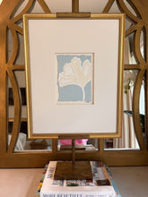 Load image into Gallery viewer, Gingko in Blue, Original Artwork by Kendal Blanchard, Southern artist, Southern art, Flower art, Botanical art, Textured art, Collaged art, Classic artwork, Timeless art, Blue and white artwork, Foliage artwork, Traditional artwork, Original artwork, Traditional home artwork, Painted flowers, Botanicals Florals, Floral artwork, Coastal artwork