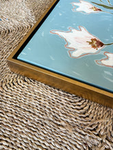 Load image into Gallery viewer, Quiet WIld, Original Artwork by Kendal Blanchard, Southern artist, Southern art, Flower art, Botanical art, Textured art, Collaged art, Classic artwork, Timeless art, Blue and white artwork, Foliage artwork, Traditional artwork, Original artwork, Traditional home artwork, Painted flowers, Botanicals Florals, Floral artwork, Coastal artwork