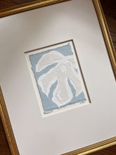 Load image into Gallery viewer, Monstera in Blue, Original Artwork by Kendal Blanchard, Southern artist, Southern art, Flower art, Botanical art, Textured art, Collaged art, Classic artwork, Timeless art, Blue and white artwork, Foliage artwork, Traditional artwork, Original artwork, Traditional home artwork, Painted flowers, Botanicals Florals, Floral artwork, Coastal artwork