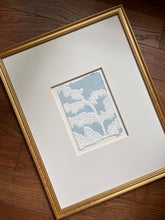 Load image into Gallery viewer, Fern in Blue, Original Artwork by Kendal Blanchard, Southern artist, Southern art, Flower art, Botanical art, Textured art, Collaged art, Classic artwork, Timeless art, Blue and white artwork, Foliage artwork, Traditional artwork, Original artwork, Traditional home artwork, Painted flowers, Botanicals Florals, Floral artwork, Coastal artwork