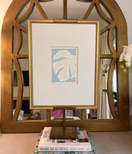 Load image into Gallery viewer, Monstera in Blue, Original Artwork by Kendal Blanchard, Southern artist, Southern art, Flower art, Botanical art, Textured art, Collaged art, Classic artwork, Timeless art, Blue and white artwork, Foliage artwork, Traditional artwork, Original artwork, Traditional home artwork, Painted flowers, Botanicals Florals, Floral artwork, Coastal artwork