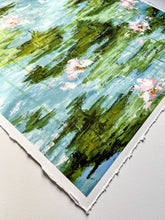 Load image into Gallery viewer, “Lily Lullaby” Giclee Print, Original Artwork by Kendal Blanchard, Southern artist, Southern art, Flower art, Botanical art, Textured art, Collaged art, Classic artwork, Timeless art, Blue and white artwork, Foliage artwork, Traditional artwork, Original artwork, Traditional home artwork, Painted flowers, Botanicals Florals, Floral artwork, Coastal artwork