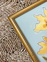 Load image into Gallery viewer, Wild Flowers I, Original Artwork by Kendal Blanchard, Southern artist, Southern art, Flower art, Botanical art, Textured art, Collaged art, Classic artwork, Timeless art, Blue and white artwork, Foliage artwork, Traditional artwork, Original artwork, Traditional home artwork, Painted flowers, Botanicals Florals, Floral artwork, Coastal artwork
