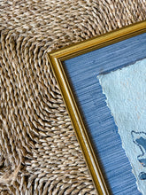 Load image into Gallery viewer, Paper Flowers IV, Original Artwork by Kendal Blanchard, Southern artist, Southern art, Flower art, Botanical art, Textured art, Collaged art, Classic artwork, Timeless art, Blue and white artwork, Foliage artwork, Traditional artwork, Original artwork, Traditional home artwork, Painted flowers, Botanicals Florals, Floral artwork, Coastal artwork
