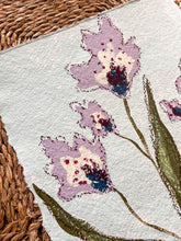Load image into Gallery viewer, Unframed Fleurs Sauvages 44, Original Artwork by Kendal Blanchard, Southern artist, Southern art, Flower art, Botanical art, Textured art, Collaged art, Classic artwork, Timeless art, Blue and white artwork, Foliage artwork, Traditional artwork, Original artwork, Traditional home artwork, Painted flowers, Botanicals Florals, Floral artwork, Coastal artwork
