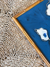 Load image into Gallery viewer, Wild Flowers VIII, Original Artwork by Kendal Blanchard, Southern artist, Southern art, Flower art, Botanical art, Textured art, Collaged art, Classic artwork, Timeless art, Blue and white artwork, Foliage artwork, Traditional artwork, Original artwork, Traditional home artwork, Painted flowers, Botanicals Florals, Floral artwork, Coastal artwork
