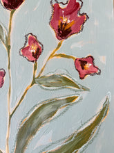 Load image into Gallery viewer, Wild Flowers IV, Original Artwork by Kendal Blanchard, Southern artist, Southern art, Flower art, Botanical art, Textured art, Collaged art, Classic artwork, Timeless art, Blue and white artwork, Foliage artwork, Traditional artwork, Original artwork, Traditional home artwork, Painted flowers, Botanicals Florals, Floral artwork, Coastal artwork
