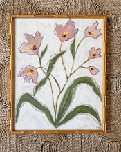 Load image into Gallery viewer, Wild Flowers II, Original Artwork by Kendal Blanchard, Southern artist, Southern art, Flower art, Botanical art, Textured art, Collaged art, Classic artwork, Timeless art, Blue and white artwork, Foliage artwork, Traditional artwork, Original artwork, Traditional home artwork, Painted flowers, Botanicals Florals, Floral artwork, Coastal artwork
