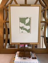 Load image into Gallery viewer, Olive Leaf in Green, Original Artwork by Kendal Blanchard, Southern artist, Southern art, Flower art, Botanical art, Textured art, Collaged art, Classic artwork, Timeless art, Blue and white artwork, Foliage artwork, Traditional artwork, Original artwork, Traditional home artwork, Painted flowers, Botanicals  Florals, Floral artwork, Coastal artwork
