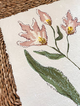 Load image into Gallery viewer, Unframed Fleurs Sauvages 40, Original Artwork by Kendal Blanchard, Southern artist, Southern art, Flower art, Botanical art, Textured art, Collaged art, Classic artwork, Timeless art, Blue and white artwork, Foliage artwork, Traditional artwork, Original artwork, Traditional home artwork, Painted flowers, Botanicals Florals, Floral artwork, Coastal artwork
