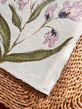 Load image into Gallery viewer, Unframed Fleurs Sauvages 45, Original Artwork by Kendal Blanchard, Southern artist, Southern art, Flower art, Botanical art, Textured art, Collaged art, Classic artwork, Timeless art, Blue and white artwork, Foliage artwork, Traditional artwork, Original artwork, Traditional home artwork, Painted flowers, Botanicals Florals, Floral artwork, Coastal artwork
