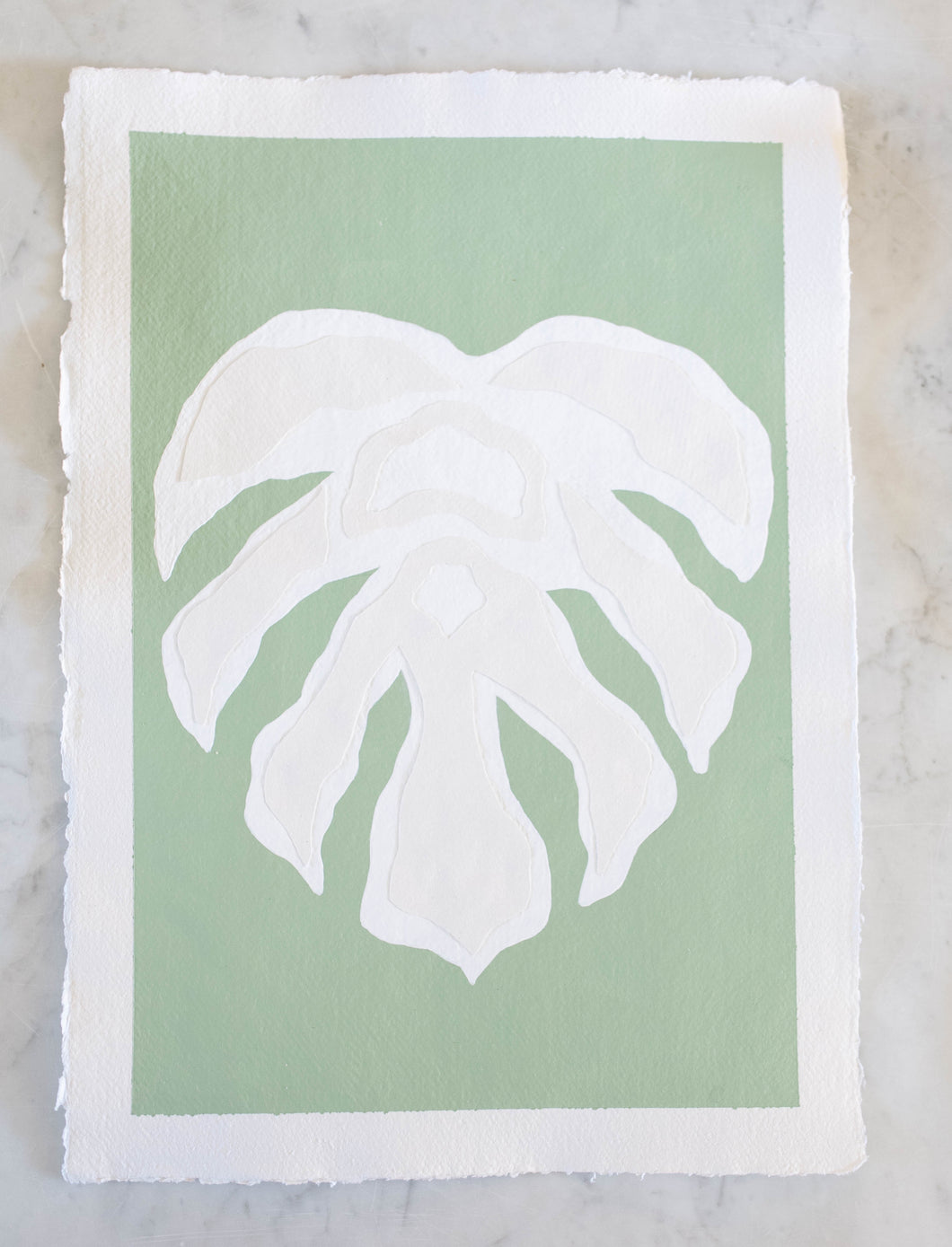 Monstera in Green, Original Artwork by Kendal Blanchard, Southern artist, Southern art, Flower art, Botanical art, Textured art, Collaged art, Classic artwork, Timeless art, Blue and white artwork, Foliage artwork, Traditional artwork, Original artwork, Traditional home artwork, Painted flowers, Botanicals  Florals, Floral artwork, Coastal artwork