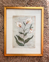 Load image into Gallery viewer, Framed Fleurs Sauvages 26, Original Artwork by Kendal Blanchard, Southern artist, Southern art, Flower art, Botanical art, Textured art, Collaged art, Classic artwork, Timeless art, Blue and white artwork, Foliage artwork, Traditional artwork, Original artwork, Traditional home artwork, Painted flowers, Botanicals Florals, Floral artwork, Coastal artwork
