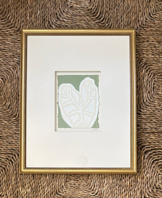 Caladium Fragment, Original Artwork by Kendal Blanchard, Southern artist, Southern art, Flower art, Botanical art, Textured art, Collaged art, Classic artwork, Timeless art, Blue and white artwork, Foliage artwork, Traditional artwork, Original artwork, Traditional home artwork, Painted flowers, Botanicals Florals, Floral artwork, Coastal artwork