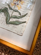 Load image into Gallery viewer, Framed Fleurs Sauvages 28, Original Artwork by Kendal Blanchard, Southern artist, Southern art, Flower art, Botanical art, Textured art, Collaged art, Classic artwork, Timeless art, Blue and white artwork, Foliage artwork, Traditional artwork, Original artwork, Traditional home artwork, Painted flowers, Botanicals Florals, Floral artwork, Coastal artwork
