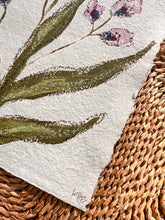 Load image into Gallery viewer, Unframed Fleurs Sauvages 44, Original Artwork by Kendal Blanchard, Southern artist, Southern art, Flower art, Botanical art, Textured art, Collaged art, Classic artwork, Timeless art, Blue and white artwork, Foliage artwork, Traditional artwork, Original artwork, Traditional home artwork, Painted flowers, Botanicals Florals, Floral artwork, Coastal artwork
