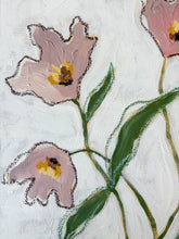 Load image into Gallery viewer, Wild Flowers II, Original Artwork by Kendal Blanchard, Southern artist, Southern art, Flower art, Botanical art, Textured art, Collaged art, Classic artwork, Timeless art, Blue and white artwork, Foliage artwork, Traditional artwork, Original artwork, Traditional home artwork, Painted flowers, Botanicals Florals, Floral artwork, Coastal artwork
