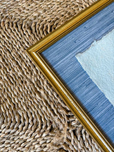 Load image into Gallery viewer, Paper Flowers III, Original Artwork by Kendal Blanchard, Southern artist, Southern art, Flower art, Botanical art, Textured art, Collaged art, Classic artwork, Timeless art, Blue and white artwork, Foliage artwork, Traditional artwork, Original artwork, Traditional home artwork, Painted flowers, Botanicals Florals, Floral artwork, Coastal artwork
