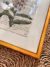 Load image into Gallery viewer, Framed Fleurs Sauvages 33, Original Artwork by Kendal Blanchard, Southern artist, Southern art, Flower art, Botanical art, Textured art, Collaged art, Classic artwork, Timeless art, Blue and white artwork, Foliage artwork, Traditional artwork, Original artwork, Traditional home artwork, Painted flowers, Botanicals Florals, Floral artwork, Coastal artwork
