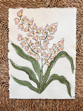 Load image into Gallery viewer, Unframed Fleurs Sauvages 41, Original Artwork by Kendal Blanchard, Southern artist, Southern art, Flower art, Botanical art, Textured art, Collaged art, Classic artwork, Timeless art, Blue and white artwork, Foliage artwork, Traditional artwork, Original artwork, Traditional home artwork, Painted flowers, Botanicals Florals, Floral artwork, Coastal artwork

