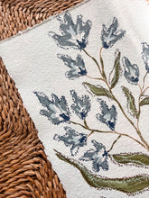 Load image into Gallery viewer, Unframed Fleurs Sauvages 47, Original Artwork by Kendal Blanchard, Southern artist, Southern art, Flower art, Botanical art, Textured art, Collaged art, Classic artwork, Timeless art, Blue and white artwork, Foliage artwork, Traditional artwork, Original artwork, Traditional home artwork, Painted flowers, Botanicals Florals, Floral artwork, Coastal artwork
