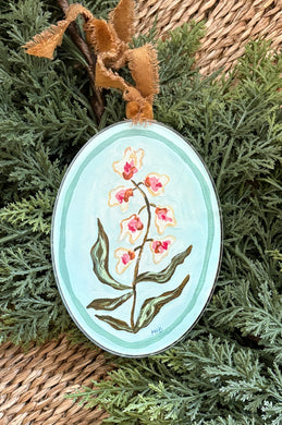 Fleur Sauvages Ornament IV, Original Artwork by Kendal Blanchard, Southern artist, Southern art, Flower art, Botanical art, Textured art, Collaged art, Classic artwork, Timeless art, Blue and white artwork, Foliage artwork, Traditional artwork, Original artwork, Traditional home artwork, Painted flowers, Botanicals Florals, Floral artwork, Coastal artwork