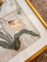 Load image into Gallery viewer, Framed Fleurs Sauvages 25, Original Artwork by Kendal Blanchard, Southern artist, Southern art, Flower art, Botanical art, Textured art, Collaged art, Classic artwork, Timeless art, Blue and white artwork, Foliage artwork, Traditional artwork, Original artwork, Traditional home artwork, Painted flowers, Botanicals Florals, Floral artwork, Coastal artwork

