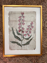 Load image into Gallery viewer, Framed Fleurs Sauvages 23, Original Artwork by Kendal Blanchard, Southern artist, Southern art, Flower art, Botanical art, Textured art, Collaged art, Classic artwork, Timeless art, Blue and white artwork, Foliage artwork, Traditional artwork, Original artwork, Traditional home artwork, Painted flowers, Botanicals Florals, Floral artwork, Coastal artwork
