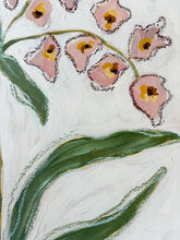 Load image into Gallery viewer, Wild Flowers III, Original Artwork by Kendal Blanchard, Southern artist, Southern art, Flower art, Botanical art, Textured art, Collaged art, Classic artwork, Timeless art, Blue and white artwork, Foliage artwork, Traditional artwork, Original artwork, Traditional home artwork, Painted flowers, Botanicals Florals, Floral artwork, Coastal artwork
