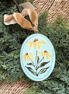 Fleur Sauvages Ornament II, Original Artwork by Kendal Blanchard, Southern artist, Southern art, Flower art, Botanical art, Textured art, Collaged art, Classic artwork, Timeless art, Blue and white artwork, Foliage artwork, Traditional artwork, Original artwork, Traditional home artwork, Painted flowers, Botanicals Florals, Floral artwork, Coastal artwork