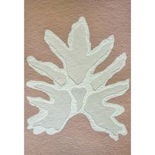 Load image into Gallery viewer, 9x12 Pink Split Leaf Philodendron, Original Artwork by Kendal Blanchard, Southern artist, Southern art, Flower art, Botanical art, Textured art, Collaged art, Classic artwork, Timeless art, Blue and white artwork, Foliage artwork, Traditional artwork, Original artwork, Traditional home artwork, Painted flowers, Botanicals  Florals, Floral artwork, Coastal artwork
