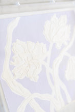 Load image into Gallery viewer, Parrot Tulips in Lavender, Original Artwork by Kendal Blanchard, Southern artist, Southern art, Flower art, Botanical art, Textured art, Collaged art, Classic artwork, Timeless art, Blue and white artwork, Foliage artwork, Traditional artwork, Original artwork, Traditional home artwork, Painted flowers, Botanicals  Florals, Floral artwork, Coastal artwork
