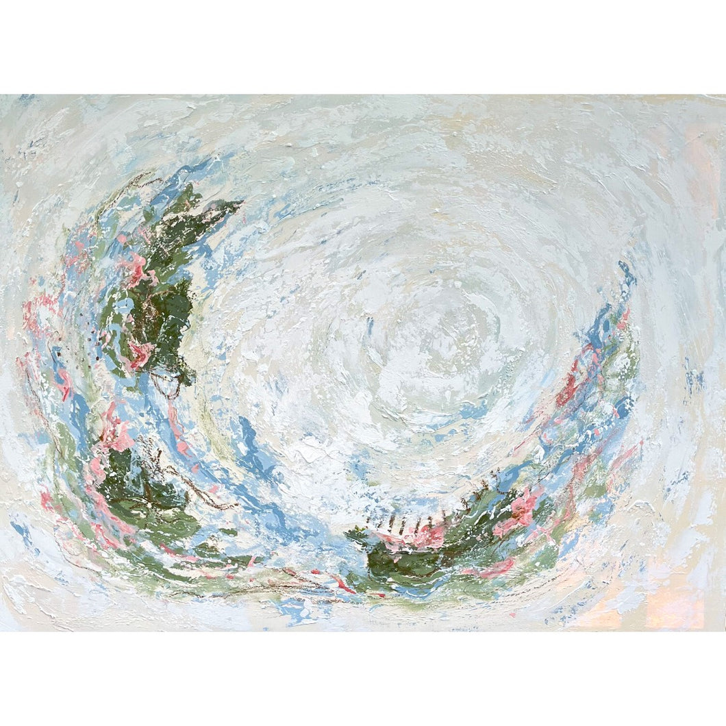 Mourning into Dancing, Original Artwork by Kendal Blanchard, Southern artist, Southern art, Flower art, Botanical art, Textured art, Collaged art, Classic artwork, Timeless art, Blue and white artwork, Foliage artwork, Traditional artwork, Original artwork, Traditional home artwork, Painted flowers, Botanicals  Florals, Floral artwork, Coastal artwork