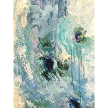 Load image into Gallery viewer, Blessed Smallness, Original Artwork by Kendal Blanchard, Southern artist, Southern art, Flower art, Botanical art, Textured art, Collaged art, Classic artwork, Timeless art, Blue and white artwork, Foliage artwork, Traditional artwork, Original artwork, Traditional home artwork, Painted flowers, Botanicals  Florals, Floral artwork, Coastal artwork
