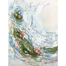 Load image into Gallery viewer, Shame into Glory, Original Artwork by Kendal Blanchard, Southern artist, Southern art, Flower art, Botanical art, Textured art, Collaged art, Classic artwork, Timeless art, Blue and white artwork, Foliage artwork, Traditional artwork, Original artwork, Traditional home artwork, Painted flowers, Botanicals  Florals, Floral artwork, Coastal artwork
