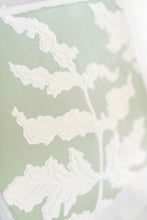 Load image into Gallery viewer, Frilly Fern In Moss II, Original Artwork by Kendal Blanchard, Southern artist, Southern art, Flower art, Botanical art, Textured art, Collaged art, Classic artwork, Timeless art, Blue and white artwork, Foliage artwork, Traditional artwork, Original artwork, Traditional home artwork, Painted flowers, Botanicals  Florals, Floral artwork, Coastal artwork
